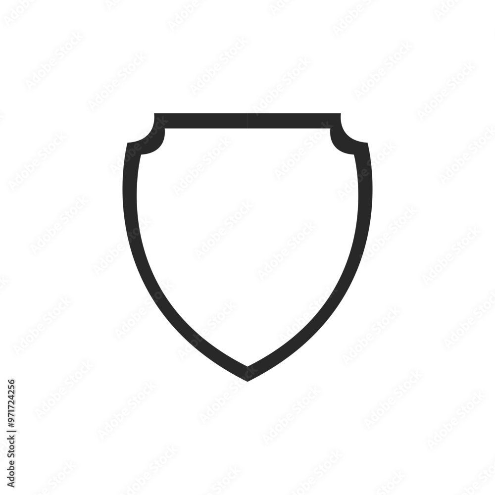 Line Security shield sign icon. vector illustration Line Security shield sign icon. vector illustration