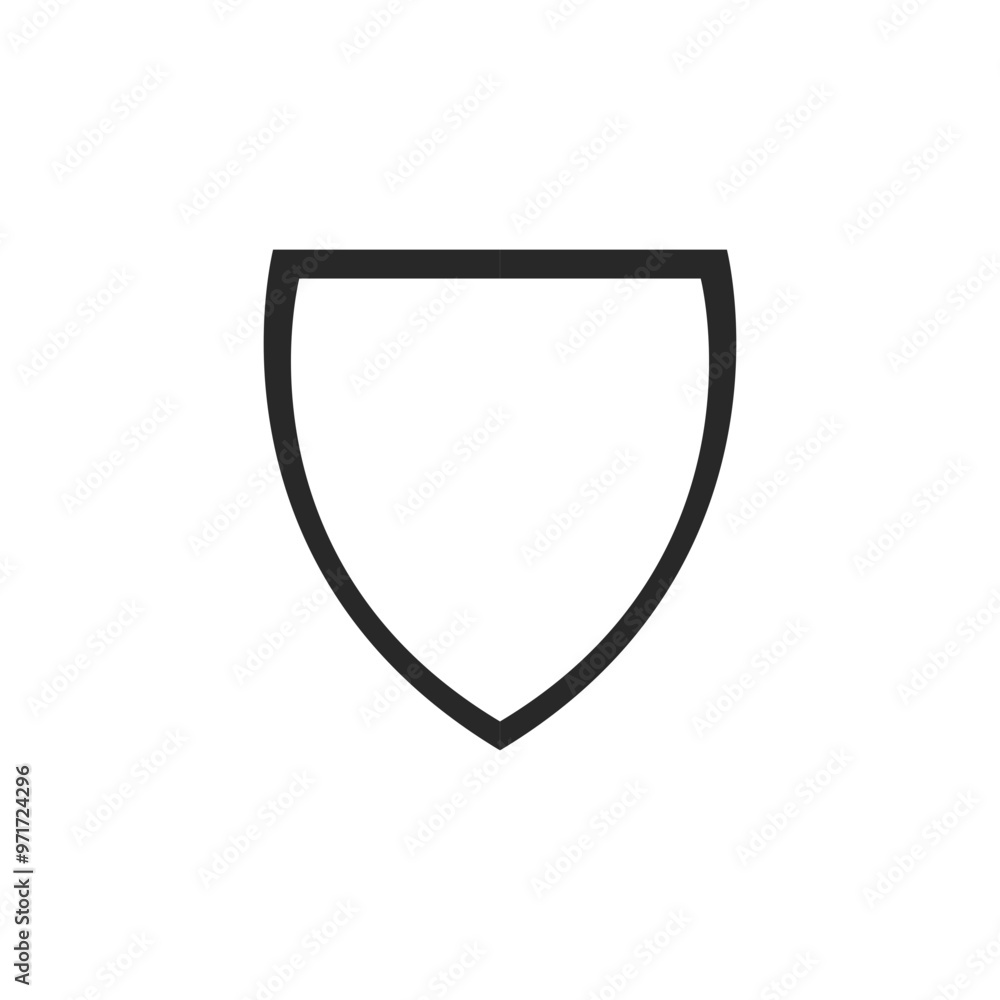 Line Security shield sign icon. vector illustration Line Security shield sign icon. vector illustration