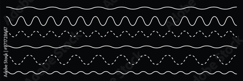 Set of Wave line vector Collection . Zigzag line. vector Illustration.