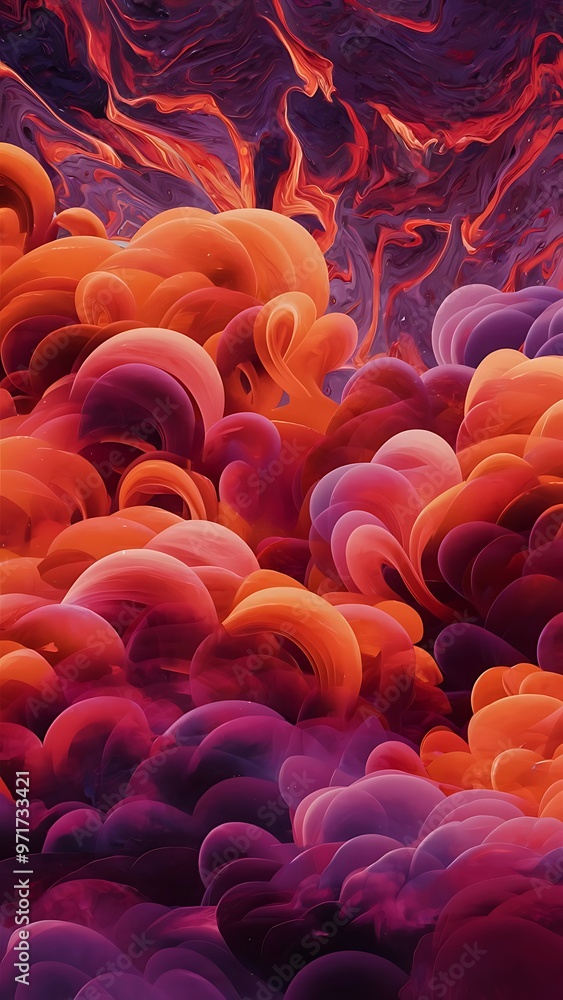 Fototapeta premium Beautiful abstract background in orange and purple color