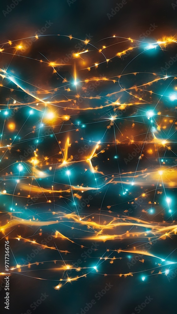 Obraz premium Lights on blue background.