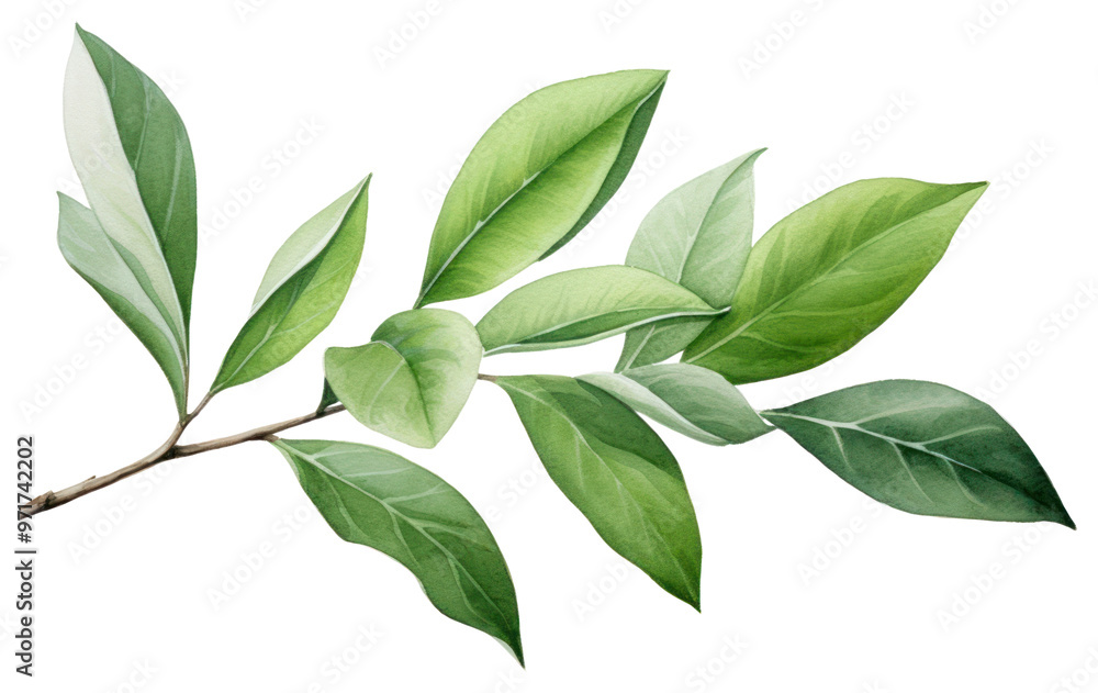 Fototapeta premium PNG Tea leaves plant herbs leaf.