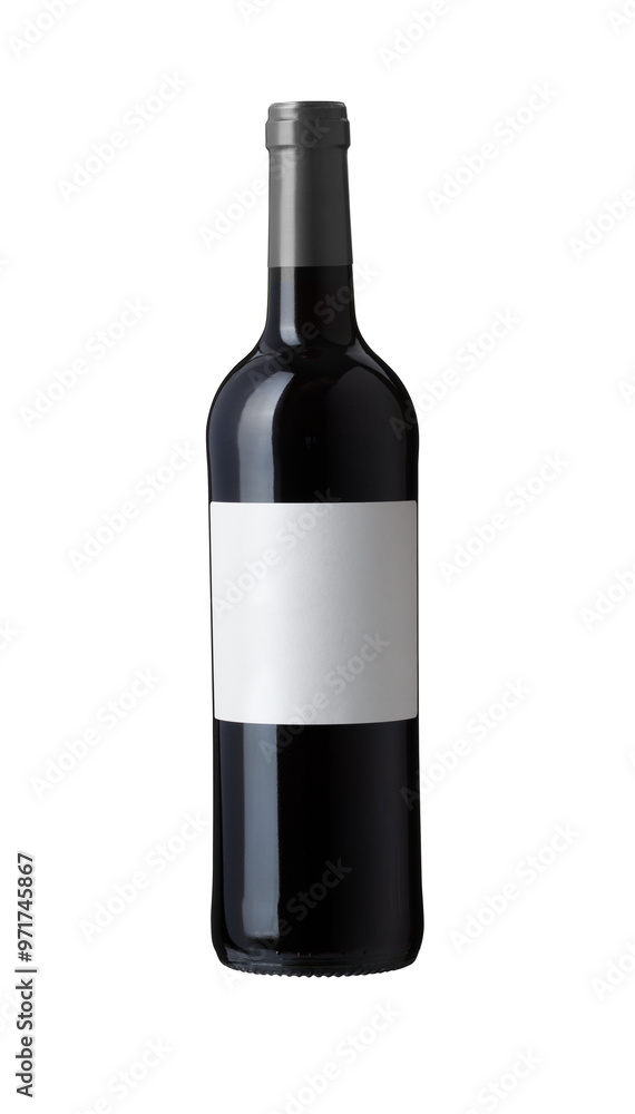 red wine bottle with blank label red wine bottle with blank label