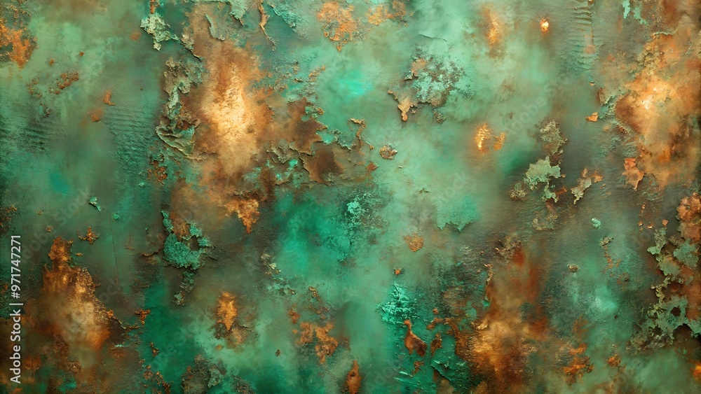 Seamless Copper Metallic Texture with Green Patina for Vintage and Artistic Applications Seamless Copper Metallic Texture with Green Patina for Vintage and Artistic Applications
