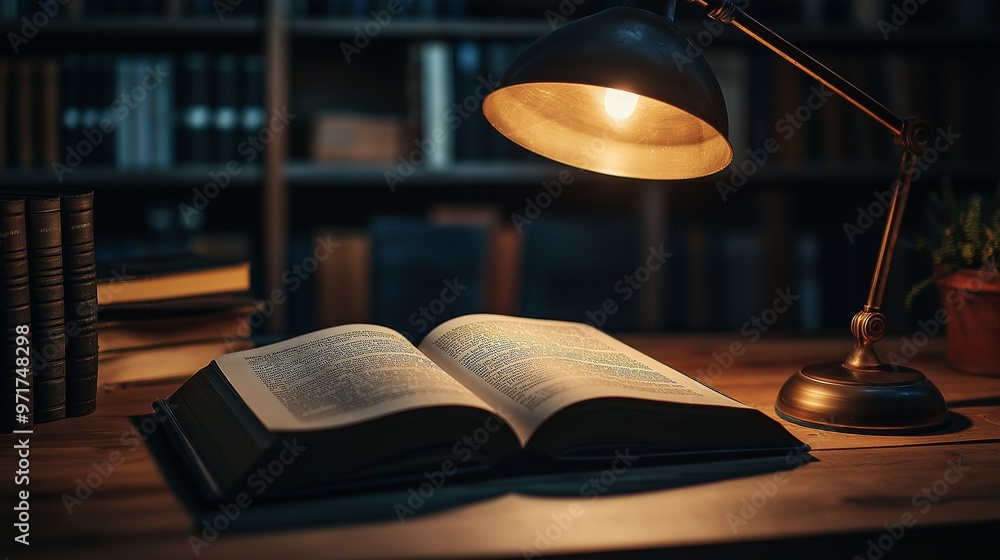 black law book open on an office desk black law book open on an office desk