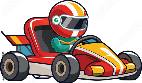 go kart vector illustration 