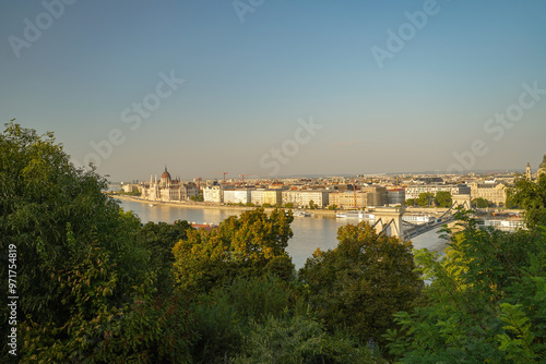 panoramic view of Budapest from the Budavàr Palace photo