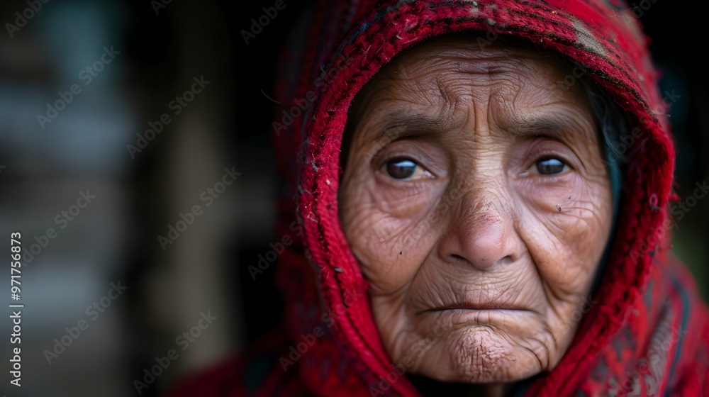 Woman Himalayan Mountain Village Woman Himalayan Mountain Village