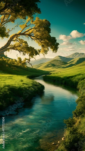 Beautiful nature landscape