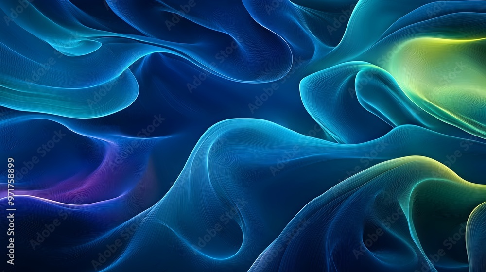 Obraz premium Mesmerizing Fluid Waves of Vibrant Color and Abstract Organic Patterns