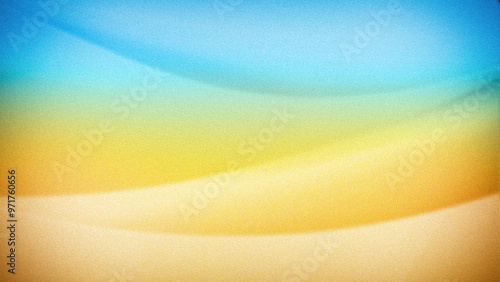 Abstract gradient featuring blue, yellow, and orange tones with a grainy texture, ideal for creative backgrounds, banners, and modern digital wallpapers