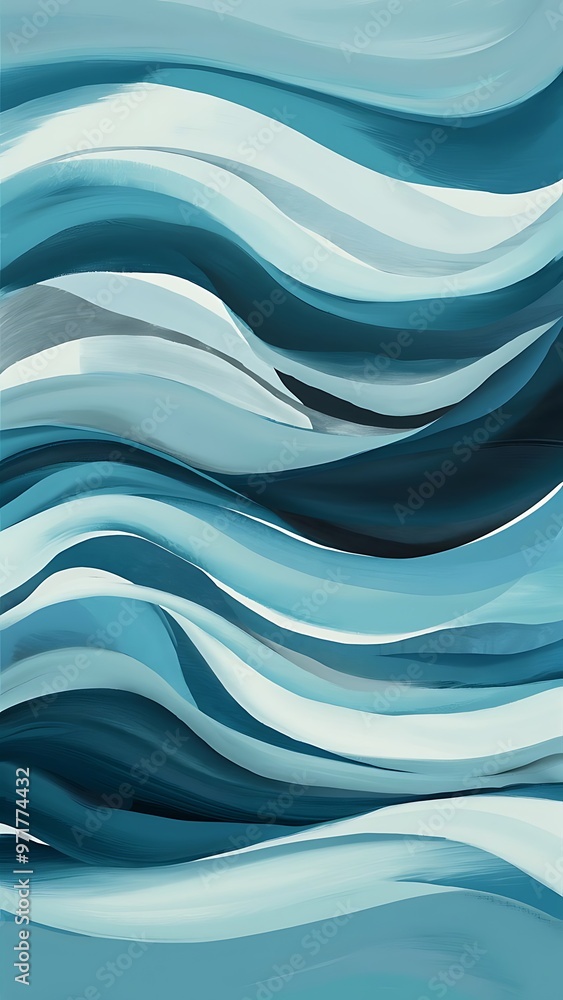Fototapeta premium Abstract light blue painted background