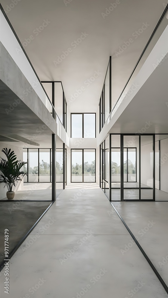 Obraz premium Empty interior in a modern style . 3D render