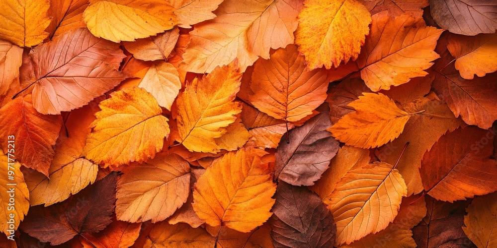 Vibrant autumn leaves scattered across a natural background Vibrant autumn leaves scattered across a natural background