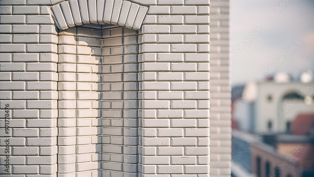 Obraz premium White brick wall texture or background