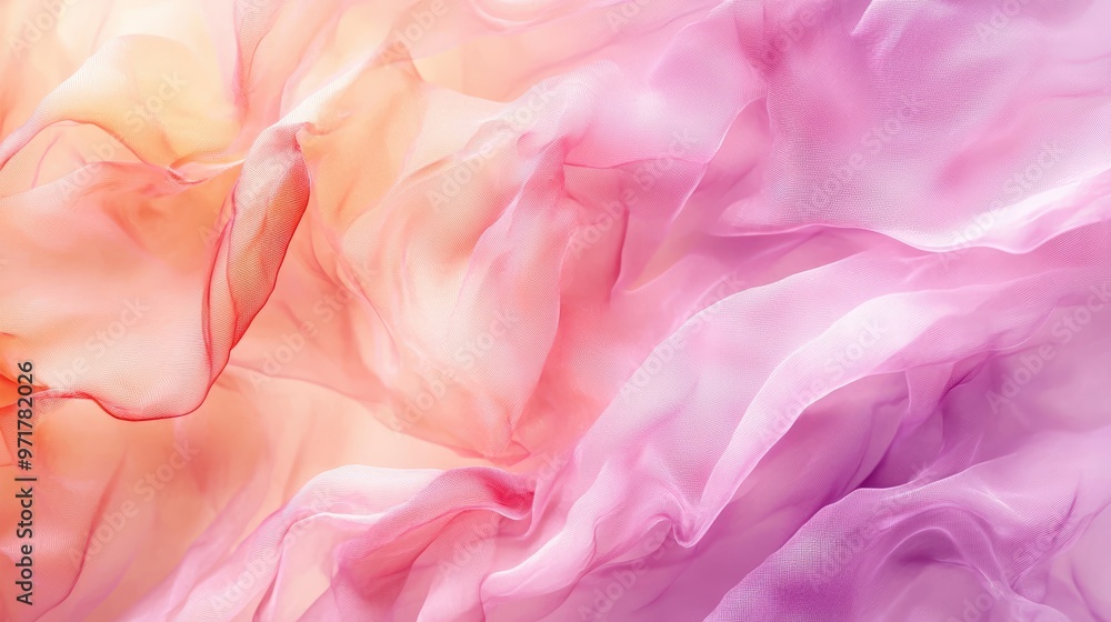 Fototapeta premium Abstract Soft Gradient Background in Pink, Peach, and Lavender for Beauty Products and Wedding Invitations