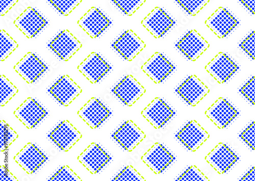 Abstract geometric seamless pattern 80s-90s aesthetic. Contemporary memphis inspired design background. Electric neon colors