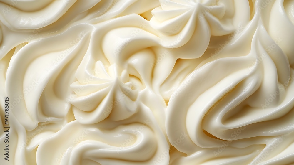 Creamy Whipped Cream Texture Close Up Creamy Whipped Cream Texture Close Up