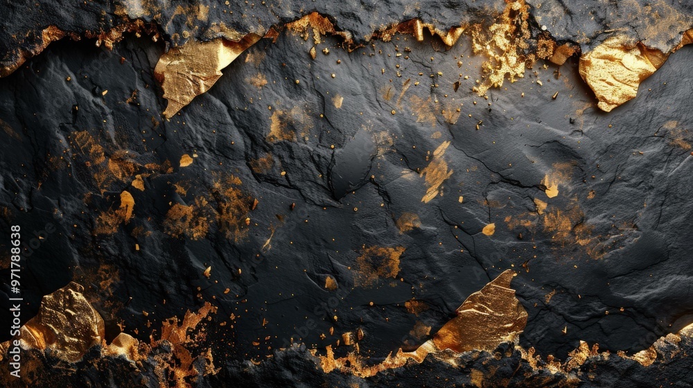 Black and Gold Stone Texture Background Black and Gold Stone Texture Background