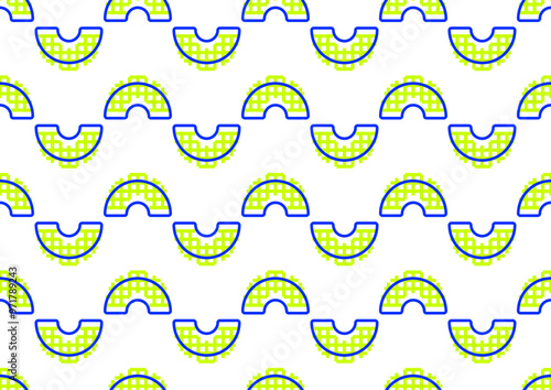 Abstract geometric seamless pattern 80s-90s aesthetic. Sport, street active wear. Contemporary memphis inspired design background. Electric neon colors