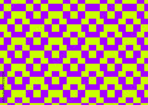 Abstract geometric seamless pattern 80s-90s aesthetic. Sport, street active wear. Contemporary memphis inspired design background. Electric neon colors