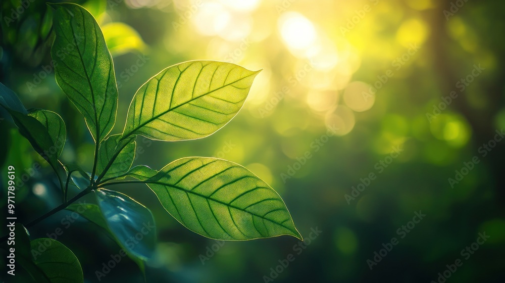 Green Leaves Illuminated by Sunlight Green Leaves Illuminated by Sunlight