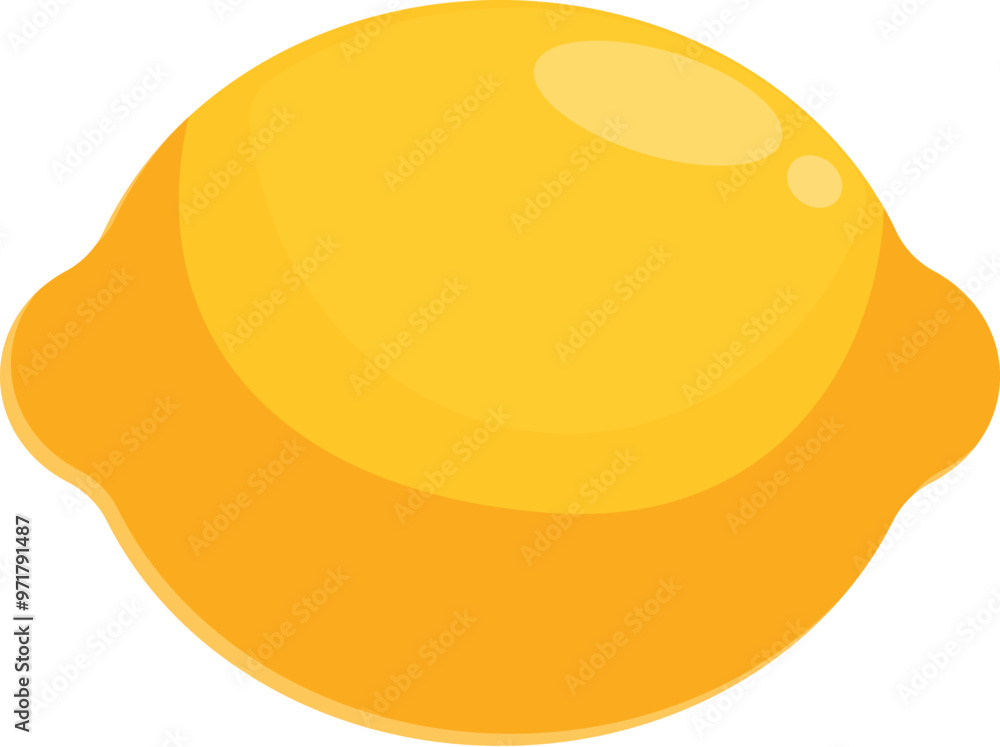 Whole lemon lying horizontally showing its side Whole lemon lying horizontally showing its side