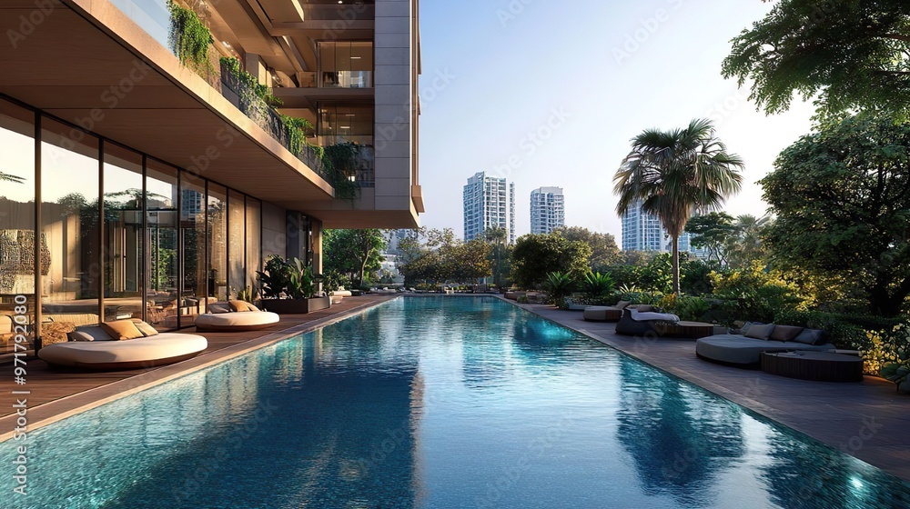 Fototapeta premium Stunning residential architecture displayed in beautiful and luxurious design images