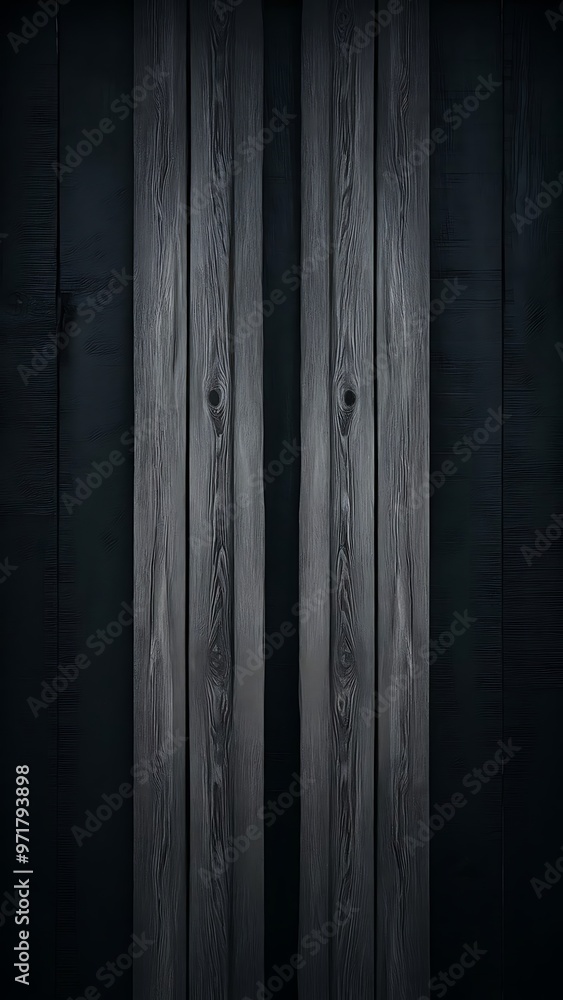 Dark grey wooden background on black Dark grey wooden background on black