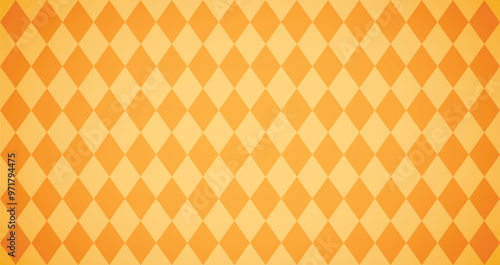 Bavarian Oktoberfest pattern with blue and white rhombus Flag of Bavaria Oktoberfest yellow checkered background 