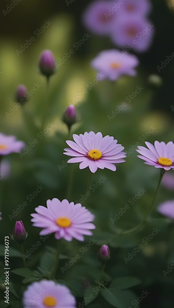 Fototapeta premium view flowers blooming symbolizing process growth bud full bloom