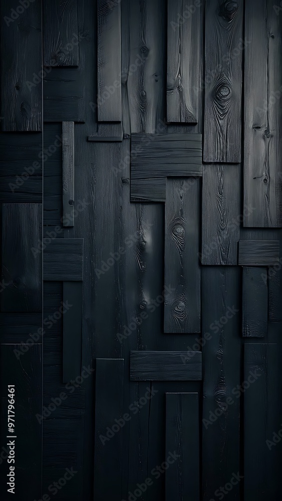 Horizontal black wooden texture with planks Horizontal black wooden texture with planks