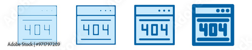 ensemble picto icones symbole erreur 404 en ligne site web bleu