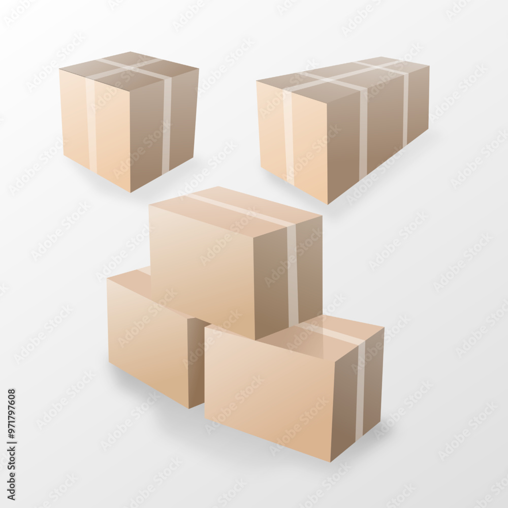 box package set illustration box package set illustration