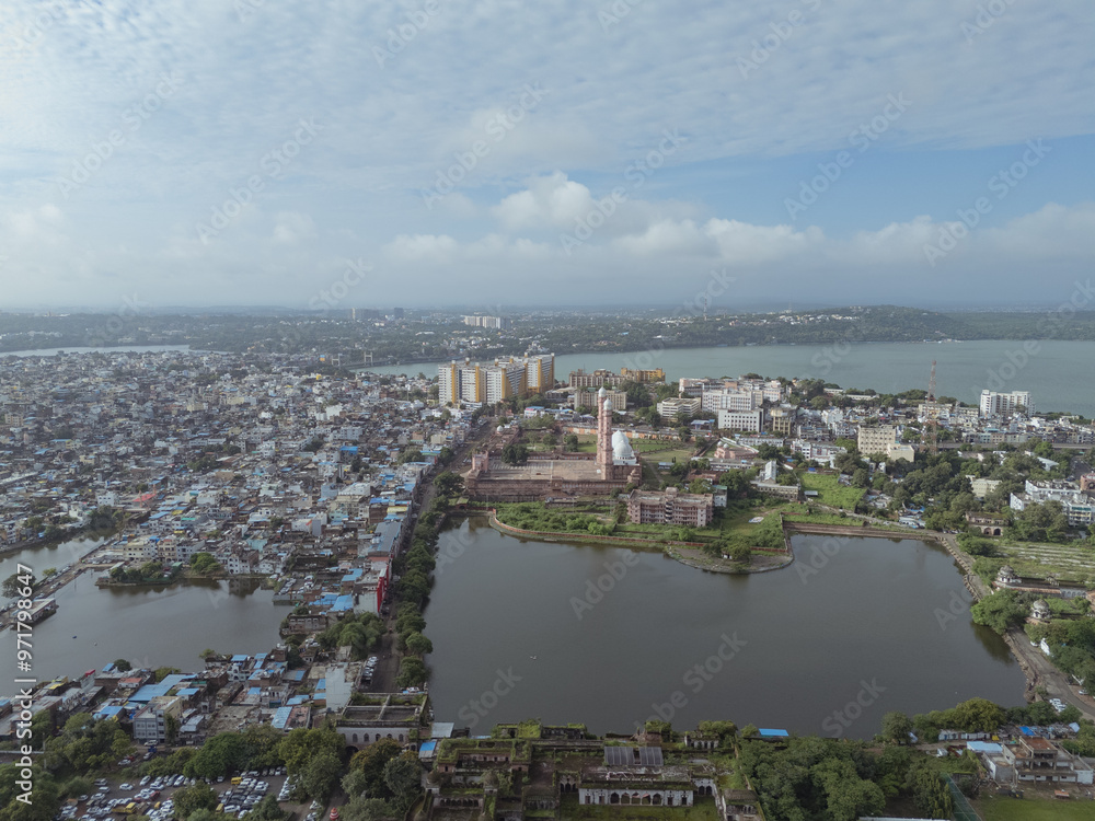 Obraz premium Bhopal aerial view of city