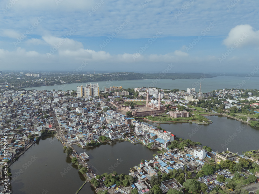 Fototapeta premium Bhopal city aerial view