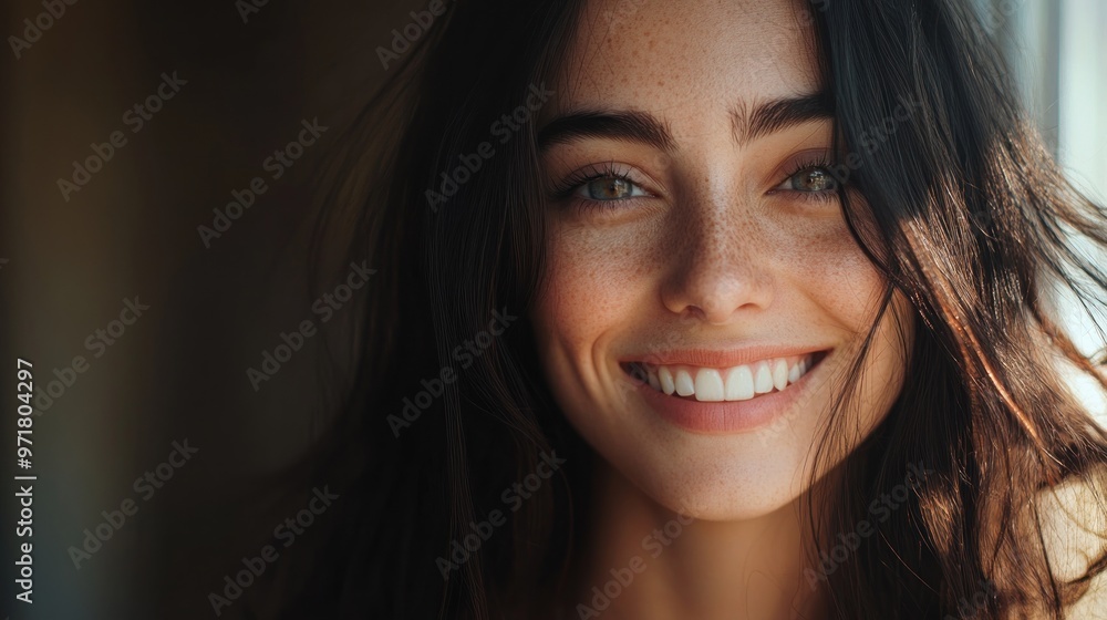 Smiling Woman with Freckles Smiling Woman with Freckles