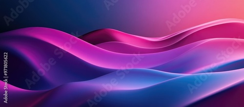 Wallpaper Mural 3D Render Abstract Neon Background Wavy Vintage Minimal Design Torontodigital.ca