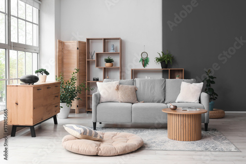 Interior of cozy living roo...