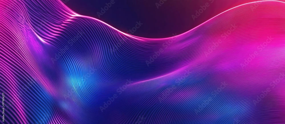 Obraz premium 3D Rendering Of Abstract Neon Lines Elegant Background Vibrant Wallpaper