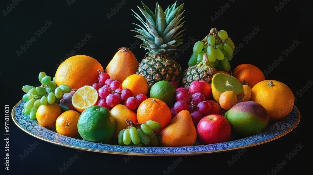 A Colorful Still Life of Fresh Fruits A Colorful Still Life of Fresh Fruits