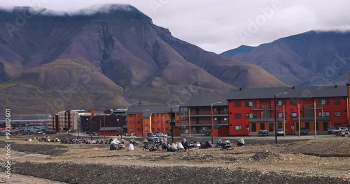 Buildings In Longyearbyen, Svalbard In Summer, Arctic photo