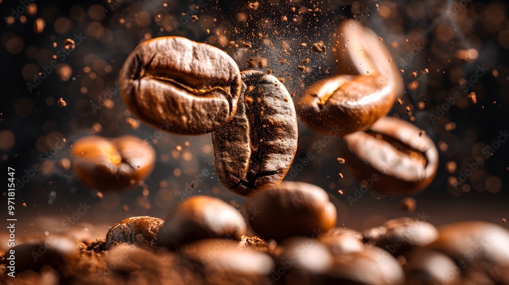Dancing coffee beans. Dancing coffee beans.