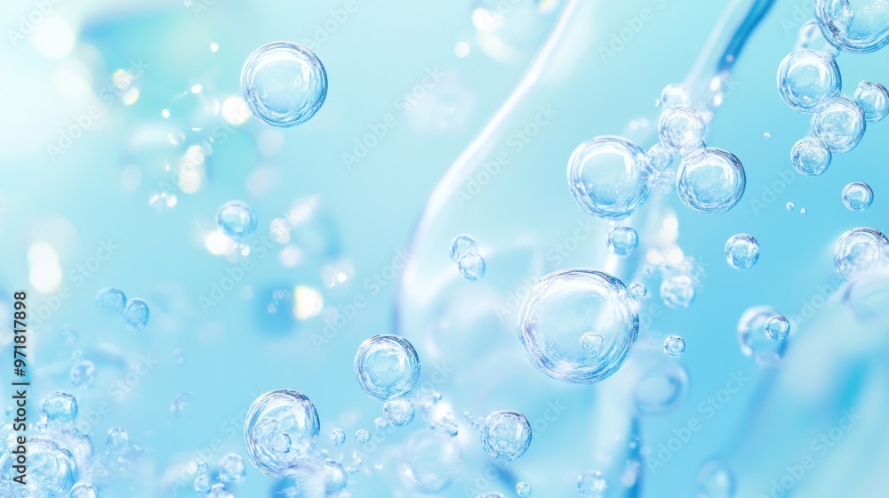 Abstract Bubbles in Blue Water Abstract Bubbles in Blue Water