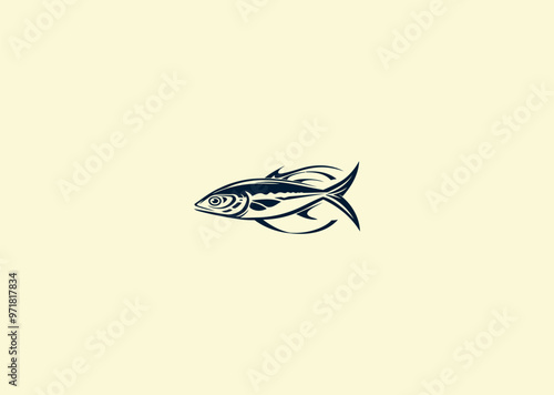 Vector illustration of Anchovy Logo Design