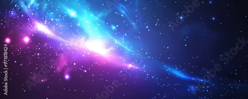 Cosmic Nebula with Glowing Stars