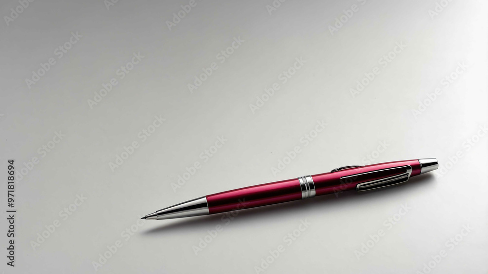 Basic ballpoint pen on plain white background Basic ballpoint pen on plain white background