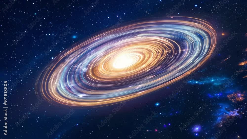 Radiant Spiral Galaxy in Deep Space with Colorful Nebulae. Concept of Cosmic Phenomenon, Astronomical Wonders, Universe Exploration Radiant Spiral Galaxy in Deep Space with Colorful Nebulae. Concept of Cosmic Phenomenon, Astronomical Wonders, Universe Exploration