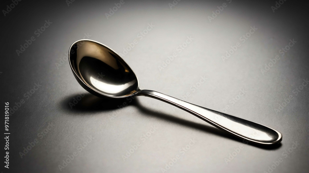 Metal spoon with plain background Metal spoon with plain background