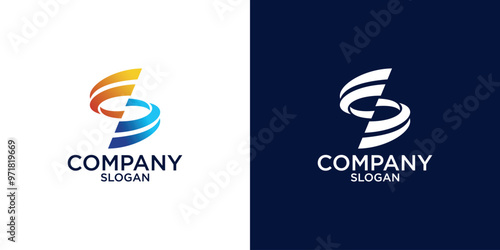 letter s abstract monogram logo vector design